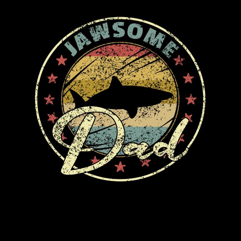 Jawasome Dad funny shark fathers Day gift