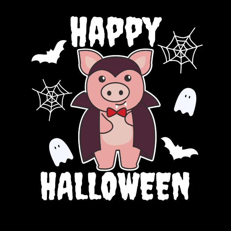 Cochon Joyeux Halloween Mignon Diable Vampire Costume