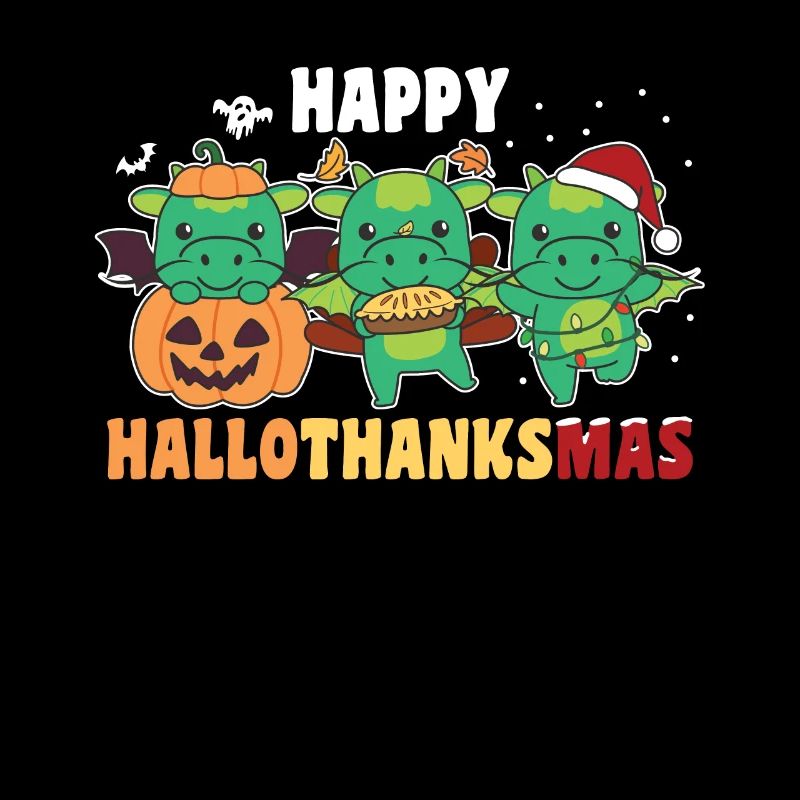 Joyeux Hallothanksmas Dragon de Noël Dragon