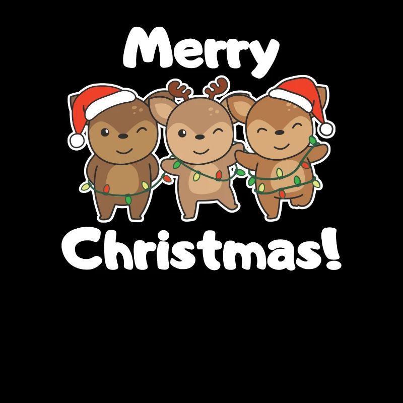 Cerf Noël Animaux Mignon Cerf Joyeux Noël