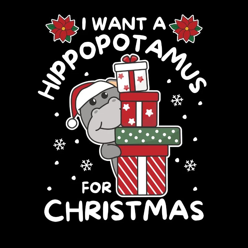 I want a hippo for Christmas cute hippos
