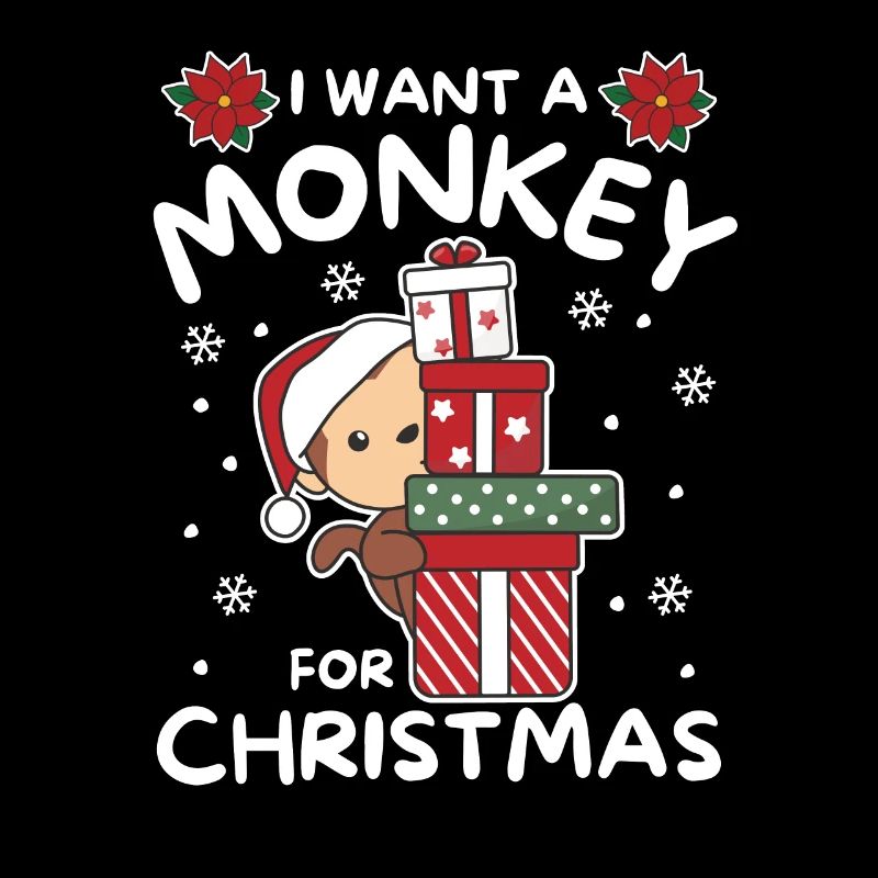 I want a monkey for Christmas cute monkeys