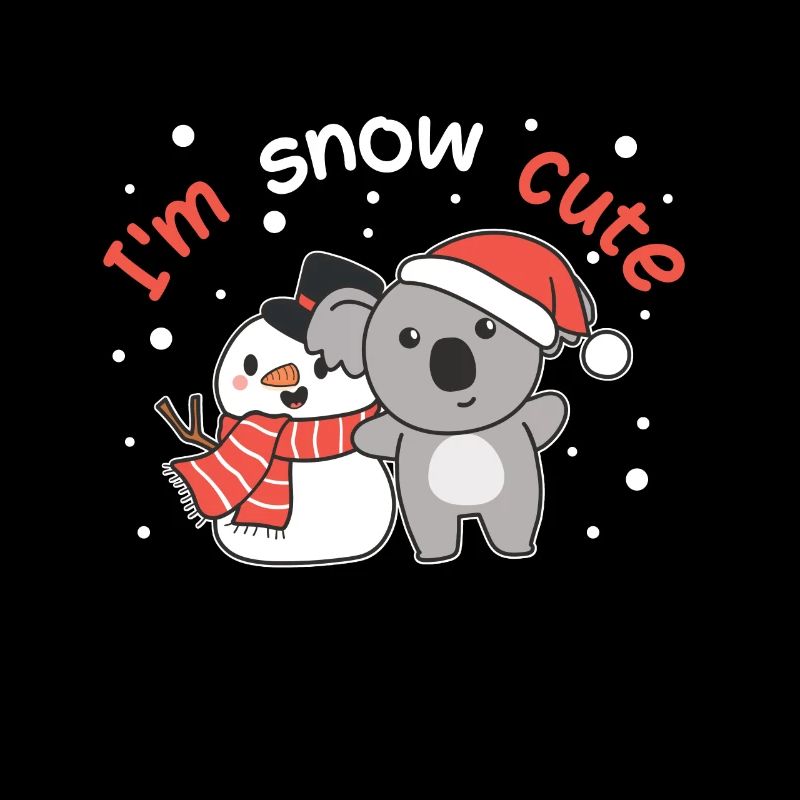 Koala I'm snow cute snowman snow pun