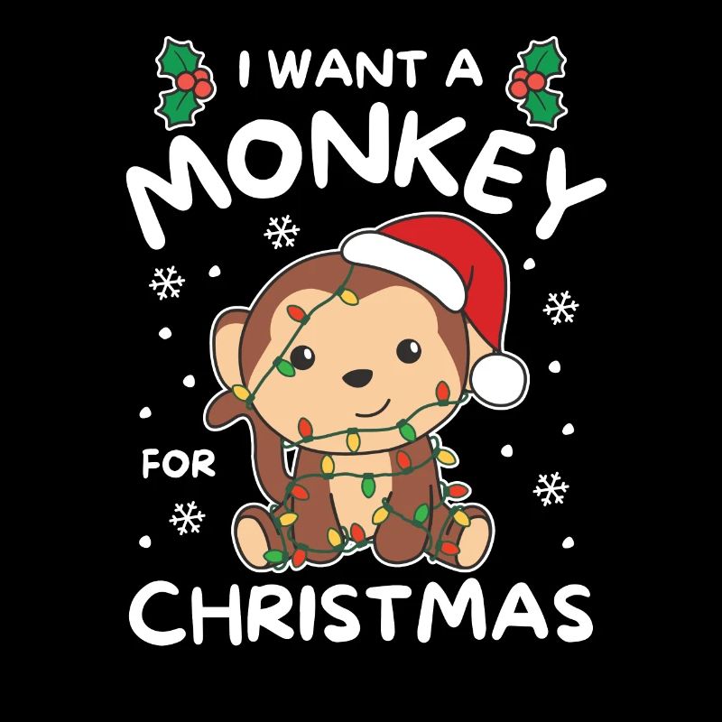 Ich will ein Affe zu Weihnachten süße Affen
