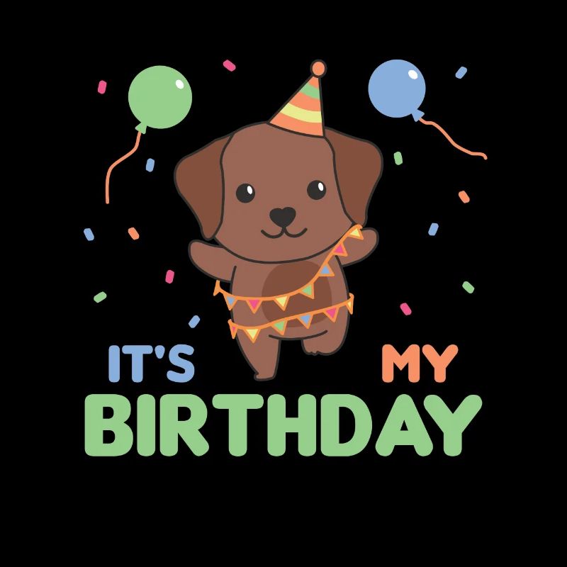 Labrador pour les enfants d’anniversaire c’est mon anniversaire