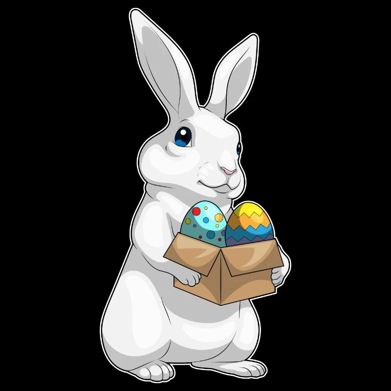 Boîte d’oeufs de Pâques lapin