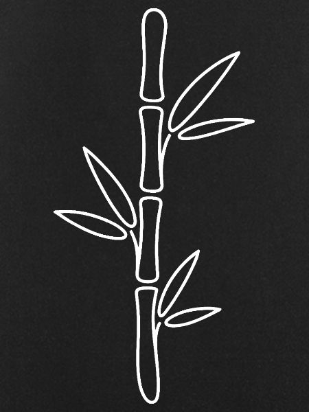 Bamboo line in minimal style