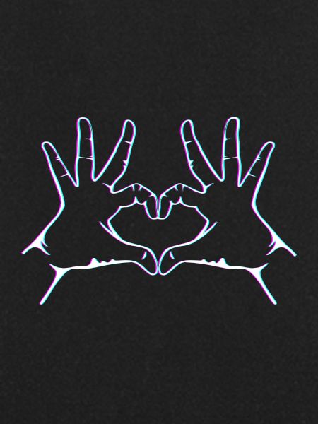 hand heart gesture