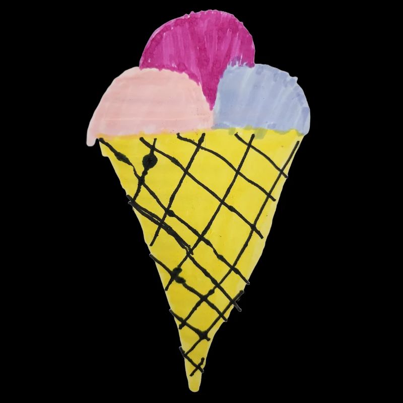Glace à la gaufre
