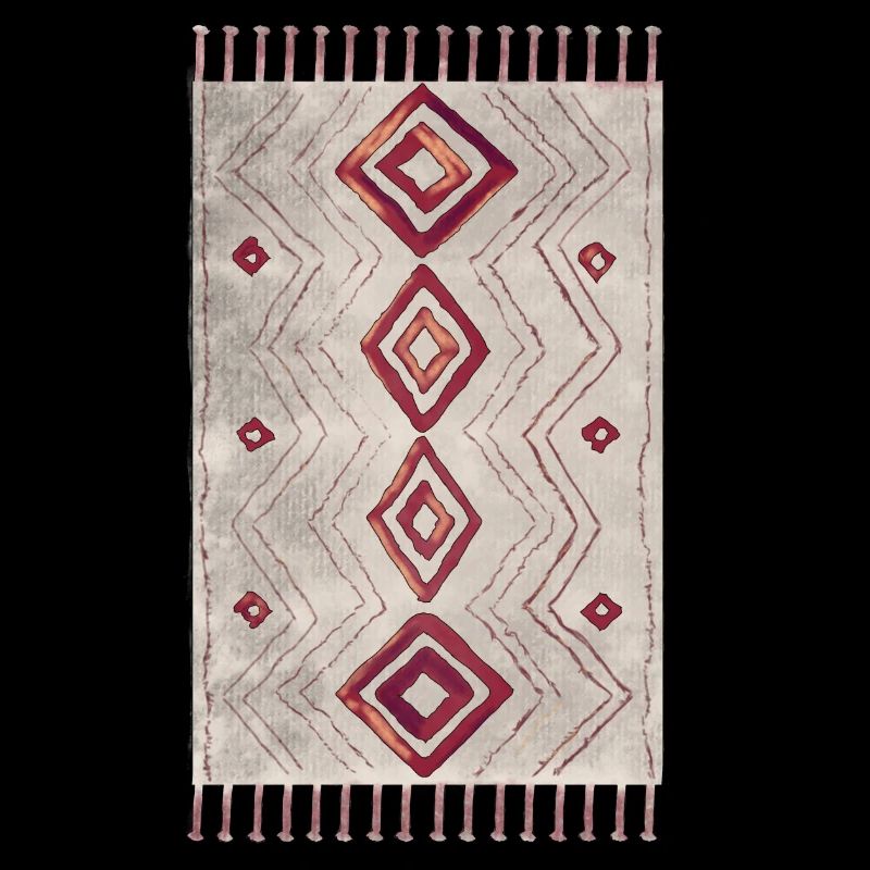 Tapis marocain dessiné à la main