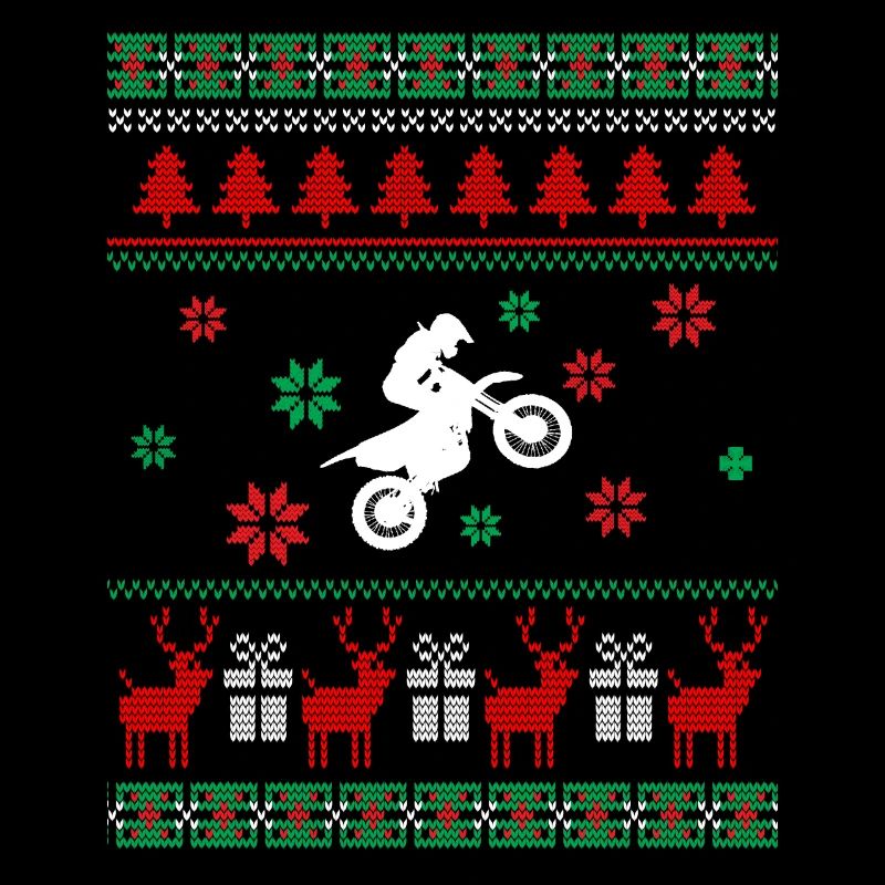 Cadeau de moto de Noël laide Noël