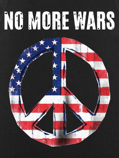 Peace USA Flag Against War