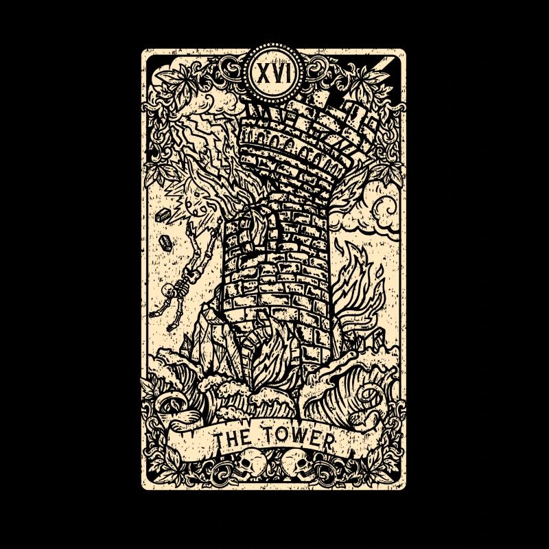 The Tower I Goth Tarot Card I Fortune Teller