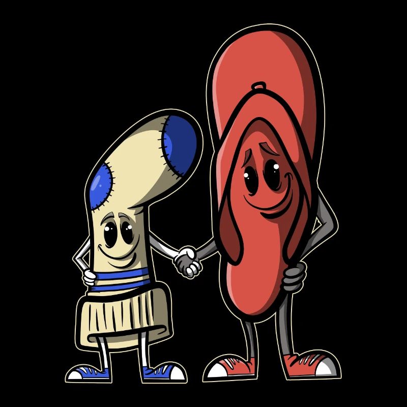 BFF - sock and flip flops