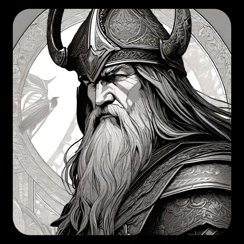 Fier Viking avec casque de cornes