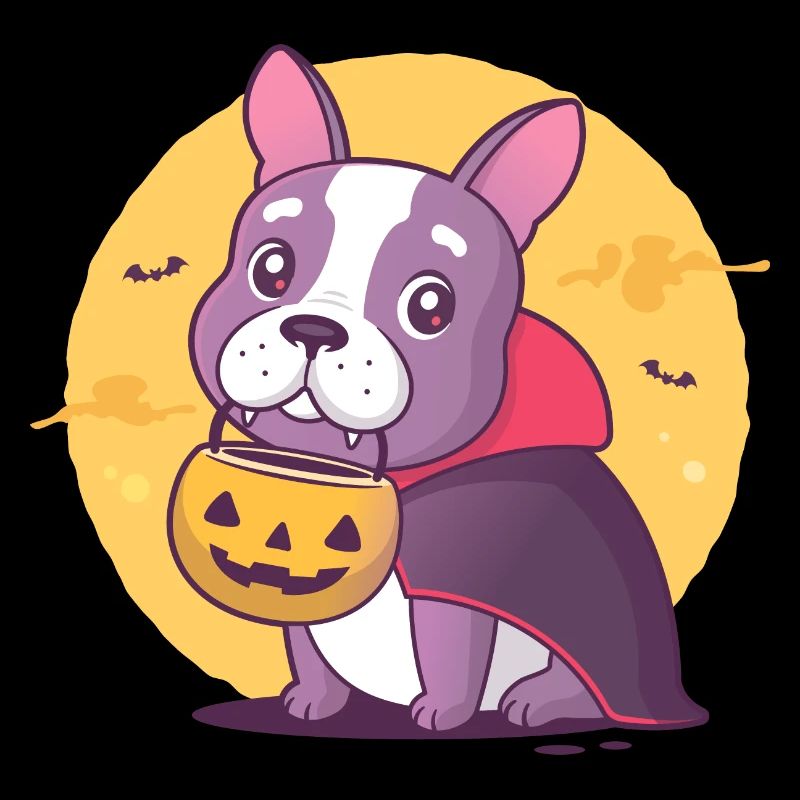 Frenchie Halloween Vampire