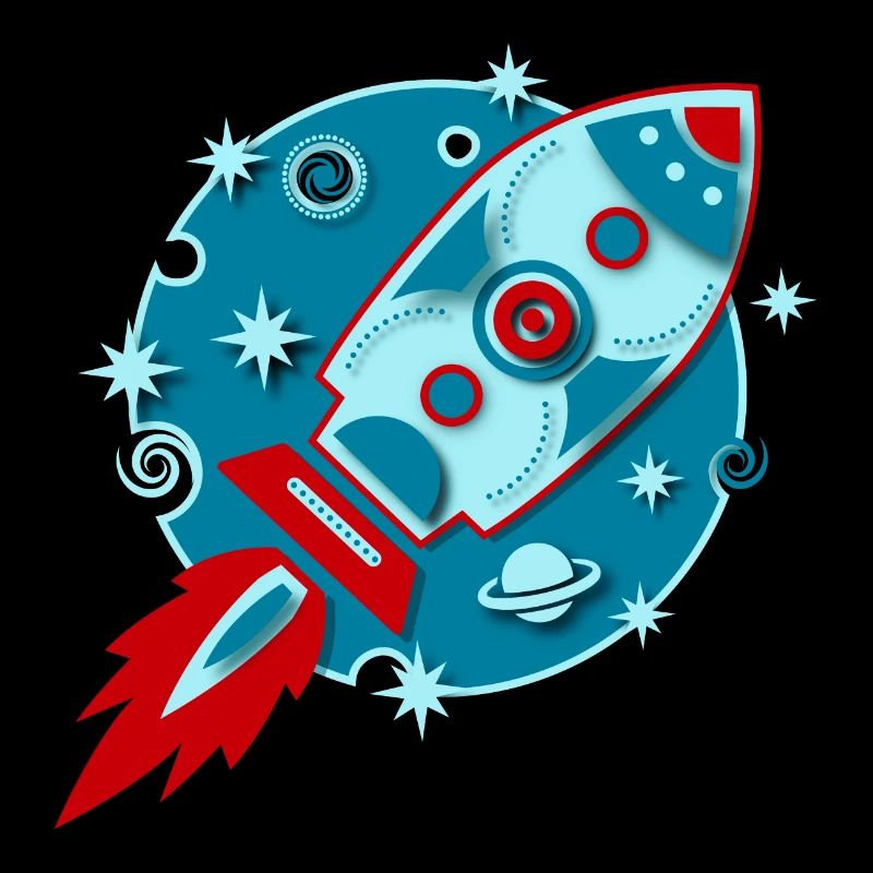 Retro Rocket Planet Space Space Sci-fi