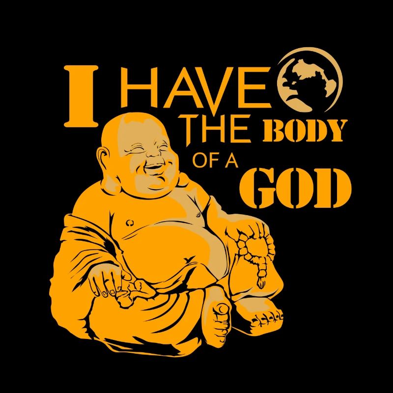 J'ai le corps d'un dessin de Dieu Bouddha