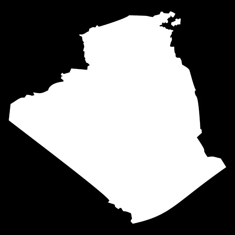 Drapeau de la carte de l'Algérie