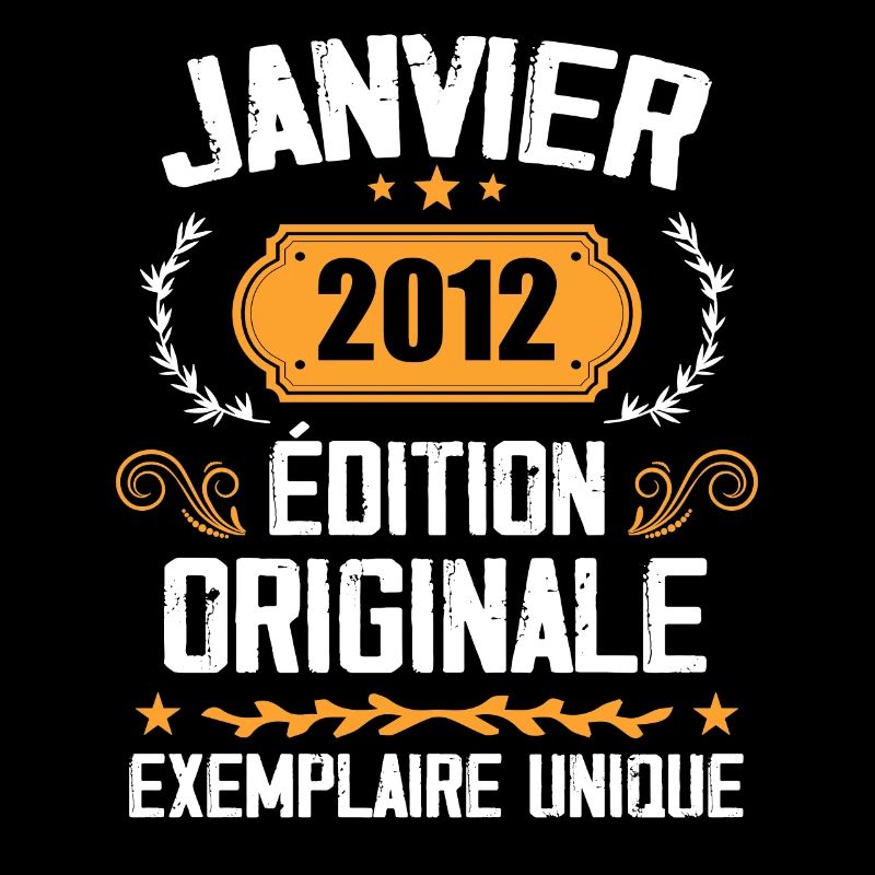 Anniversaire Cadeau Millésime Janvier 2012 - 2012