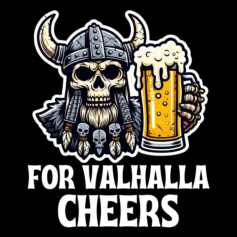 Wikinger Bier Cheers for Valhalla Lustig Nordmann
