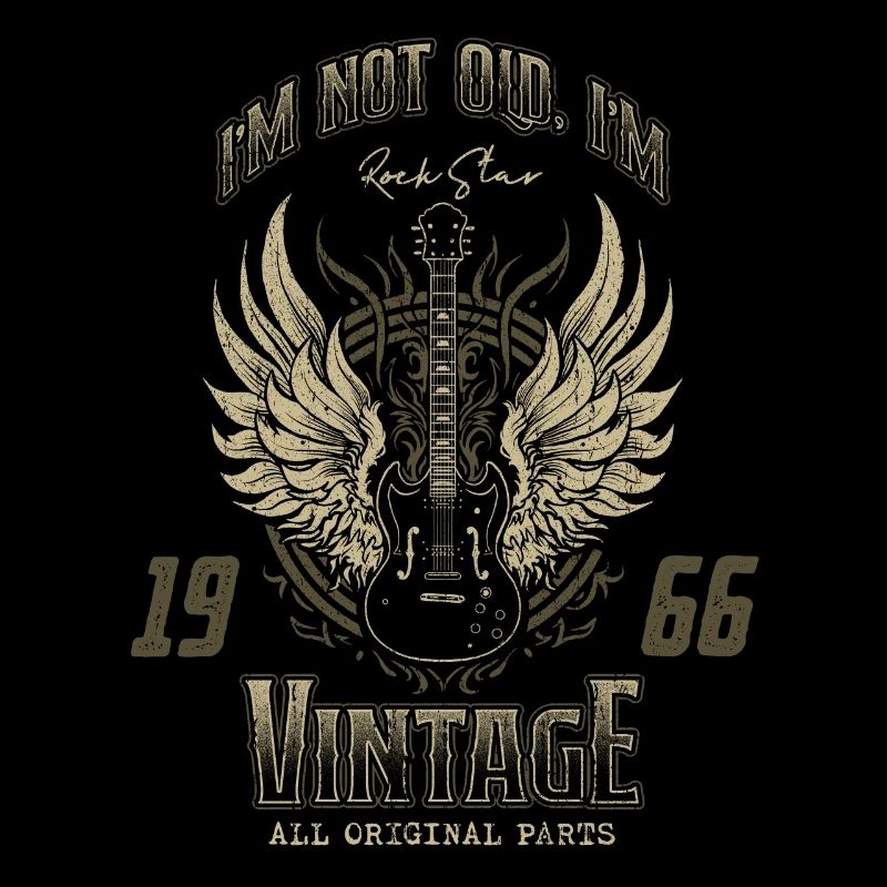 Ich bin nicht alt, ich bin Vintage Retro 1966 Gitarrist