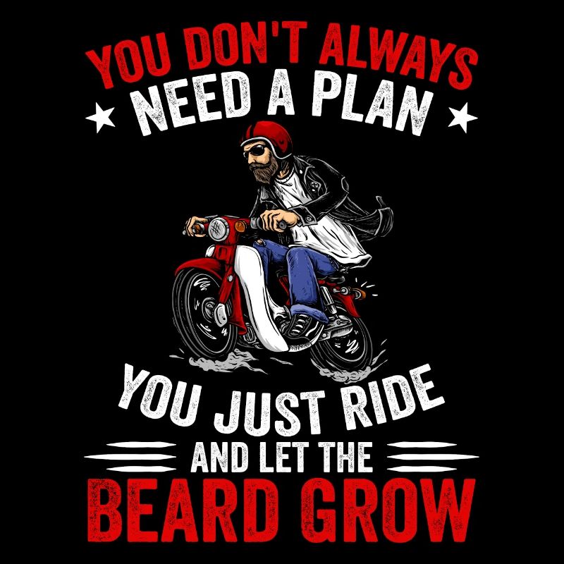 Motorrad Bart Biker Vollbart Bike Rocker