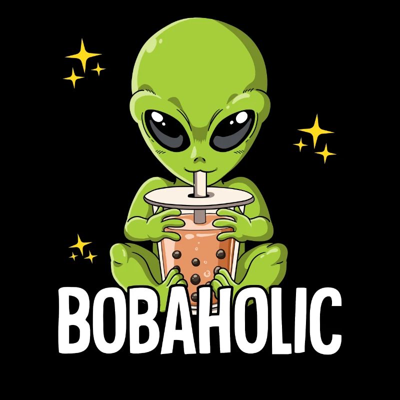 Bubble Tea Alien Boba Tea Bobaholic