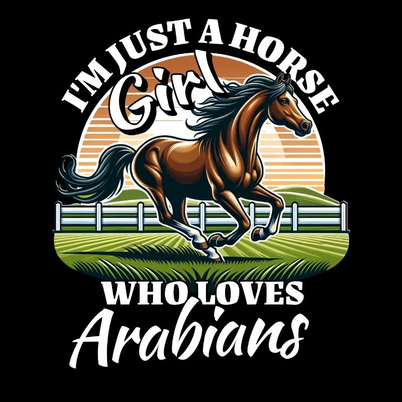 Fille de chevaux arabes