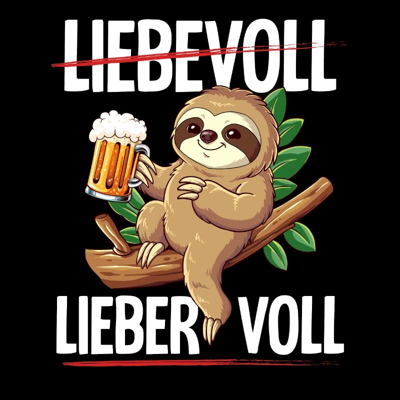 Sloth Booze Loving Dear Full