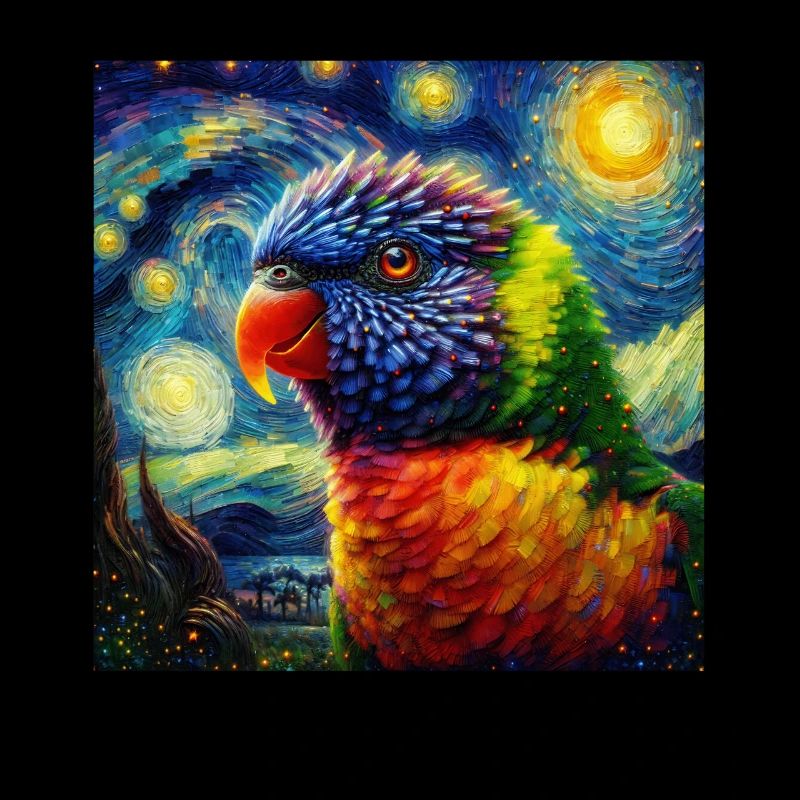 Regenbogenlori Starry Night