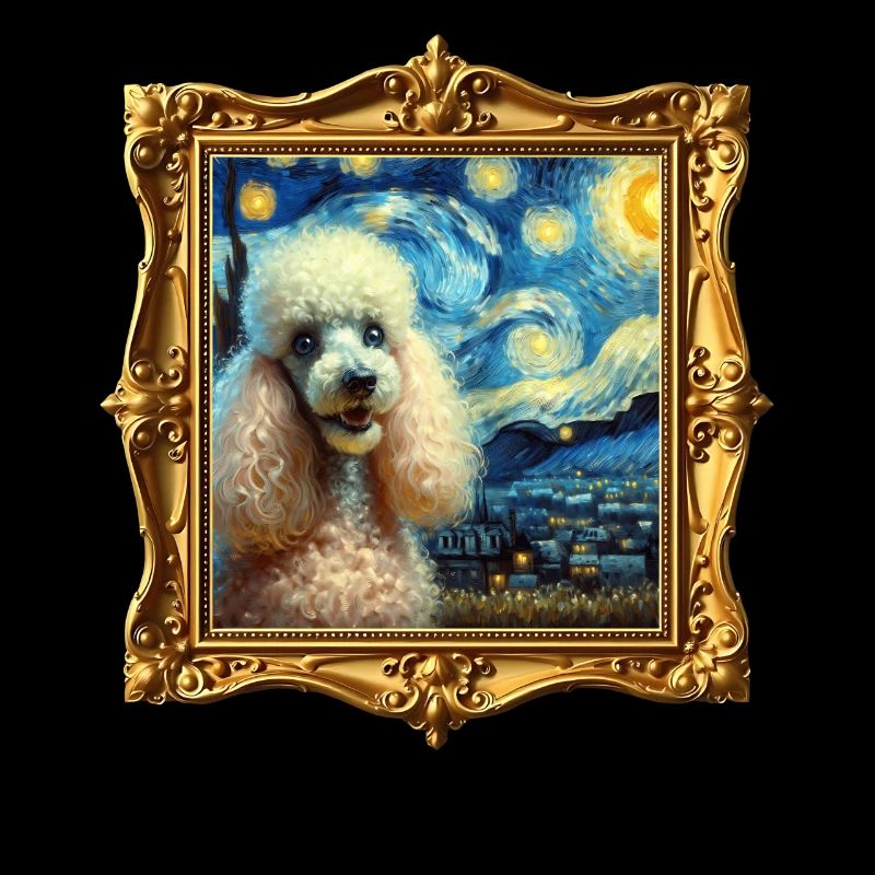 Poodle Starry Night