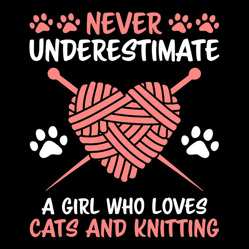 Stricken Spruch Katzeb Lustiges Stricken Geschenk