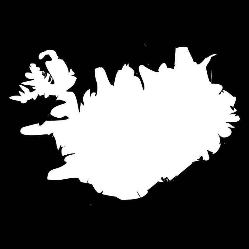 Iceland map flag