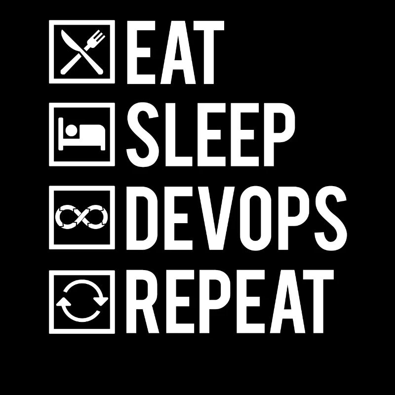 Eat Sleep Devops Repeat Développeur Codeur Humour