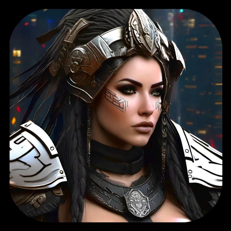 Fier cyborg Viking Shieldmaiden