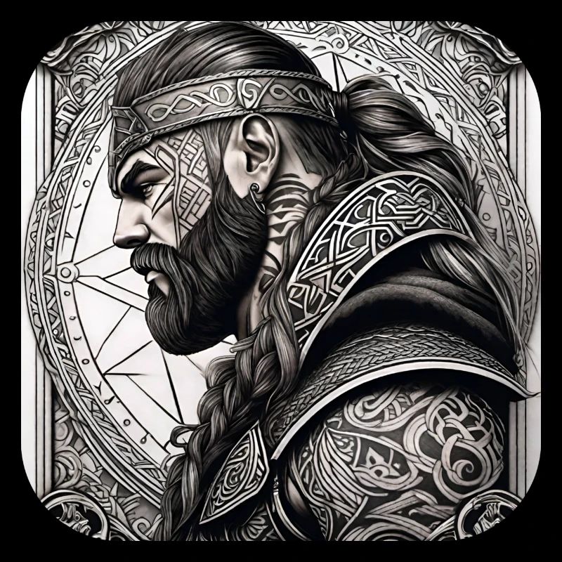 Fier guerrier viking germanique