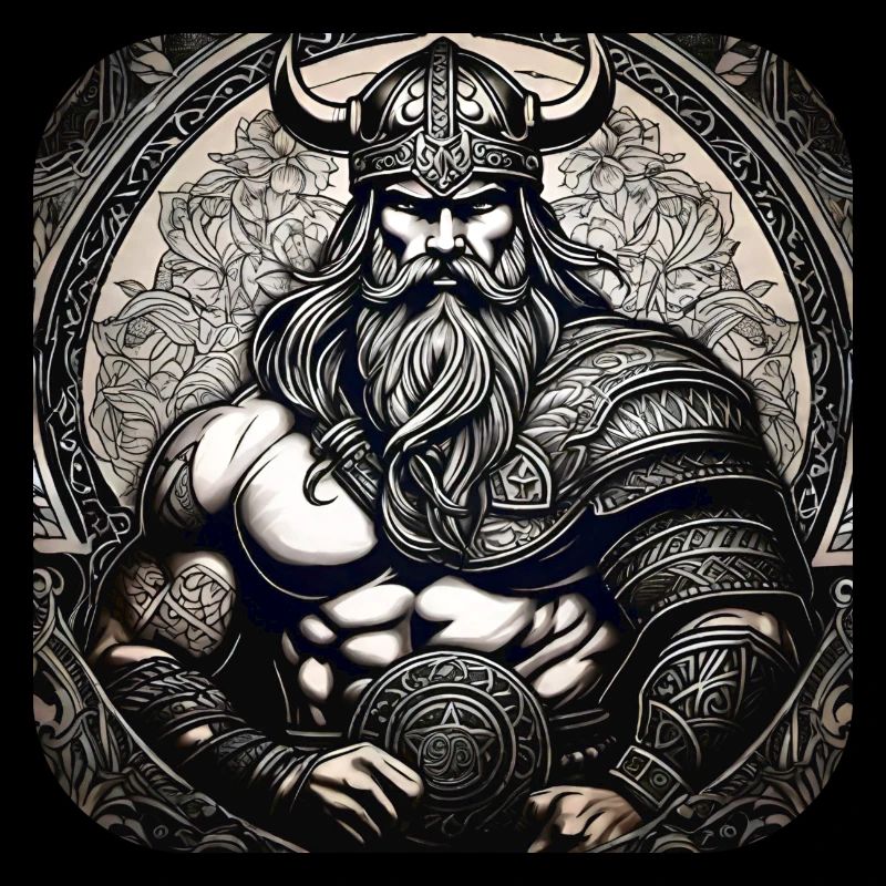 Fier guerrier viking germanique