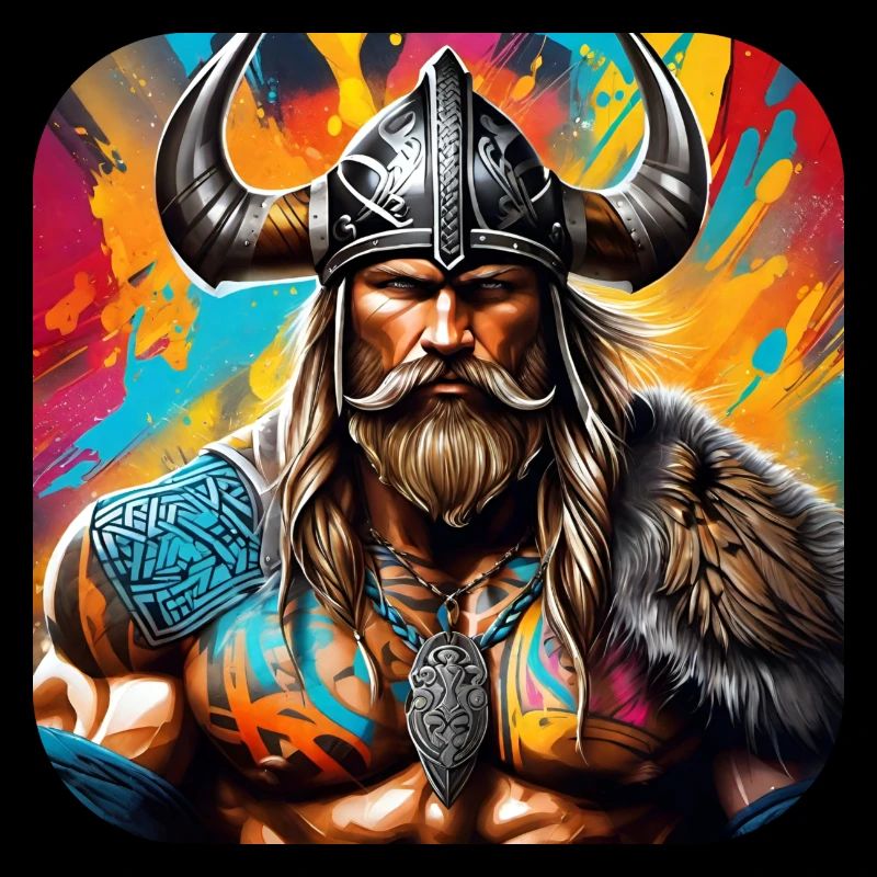 Fier guerrier viking germanique