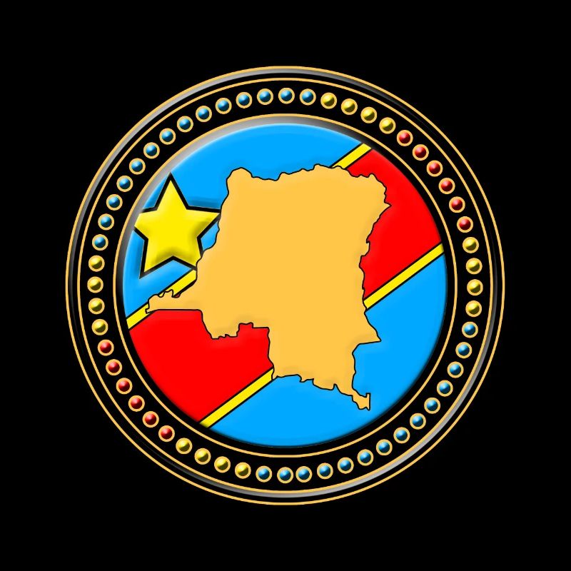 Congo - Congo flag map