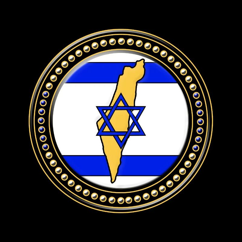Israel flag map