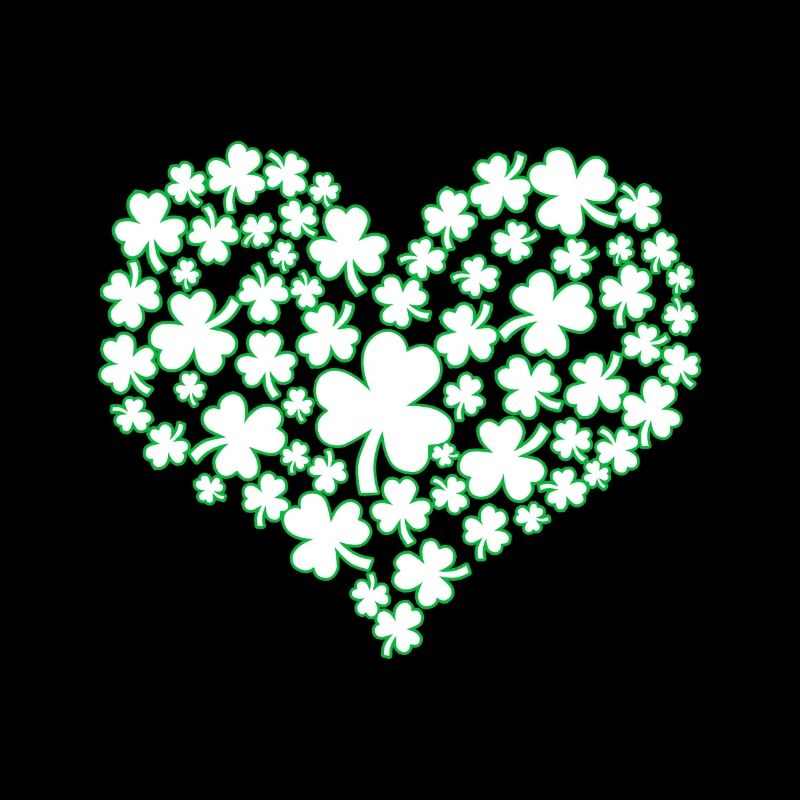 Herz - St Patricks Day - St. Patricks Tag - Kleebl