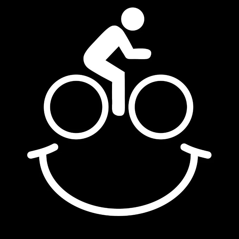 Radfahrer Smile Emoticon Rad Lustige Geschenkidee