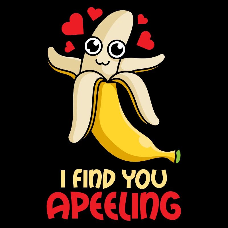 Banane Liebe, verliebt apeeling valentinstag
