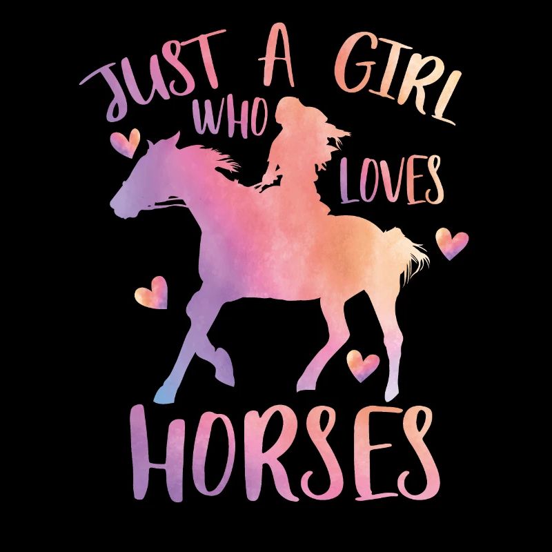 Nur ein Mädchen, das Pferde liebt