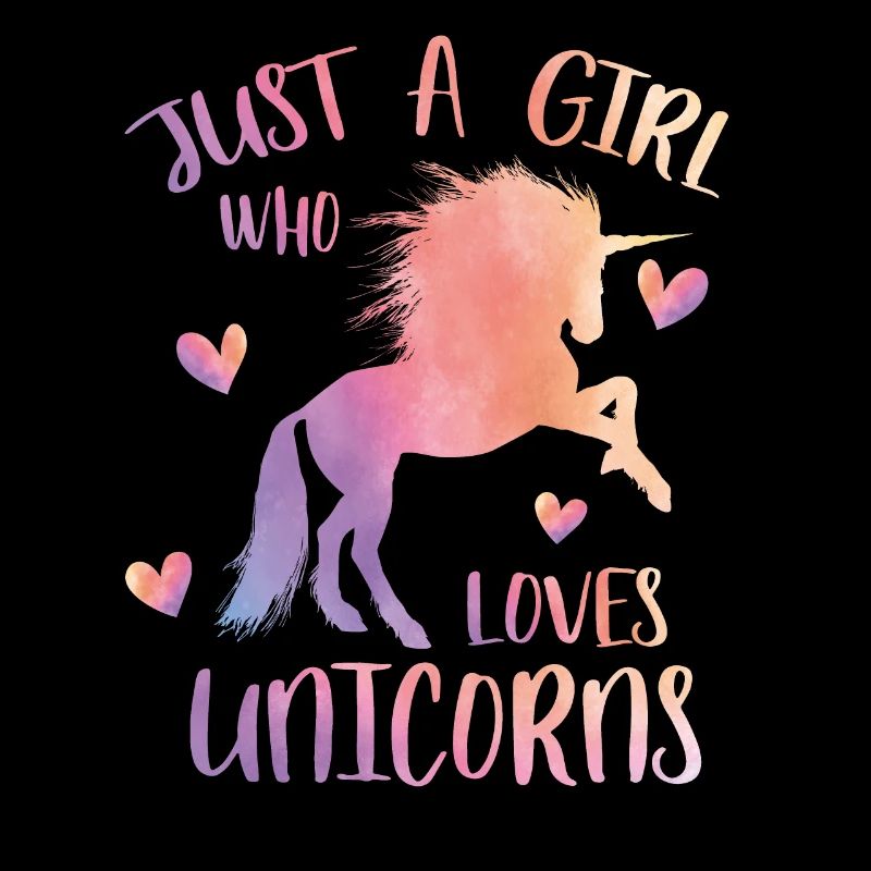 Nur ein Mädchen, das Einhörner liebt