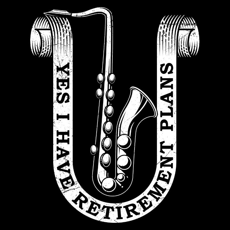 Retraite de saxophone, cadeau de musique de jazz pour retraité