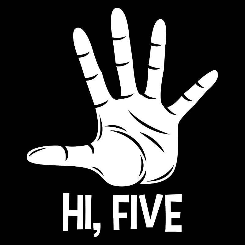 Hi five, high five hand gesture 5 five gift
