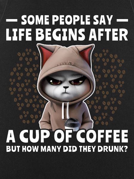 Coffee Cat Coffee Drinker