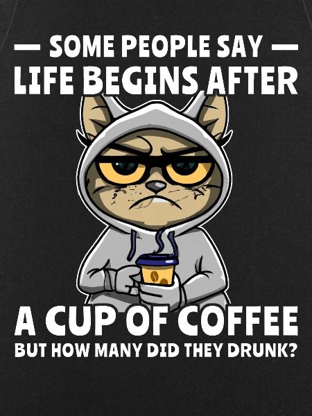 Coffee Cat Coffee Drinker